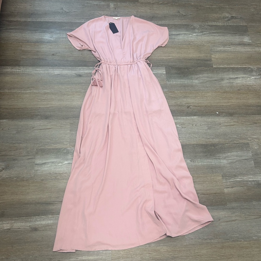 Main Strip Blush Pink Maxi Dress